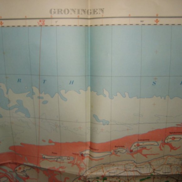 Vintage 1936 Groningen Netherlands Pilot Chart Map - Picture 3 of 6